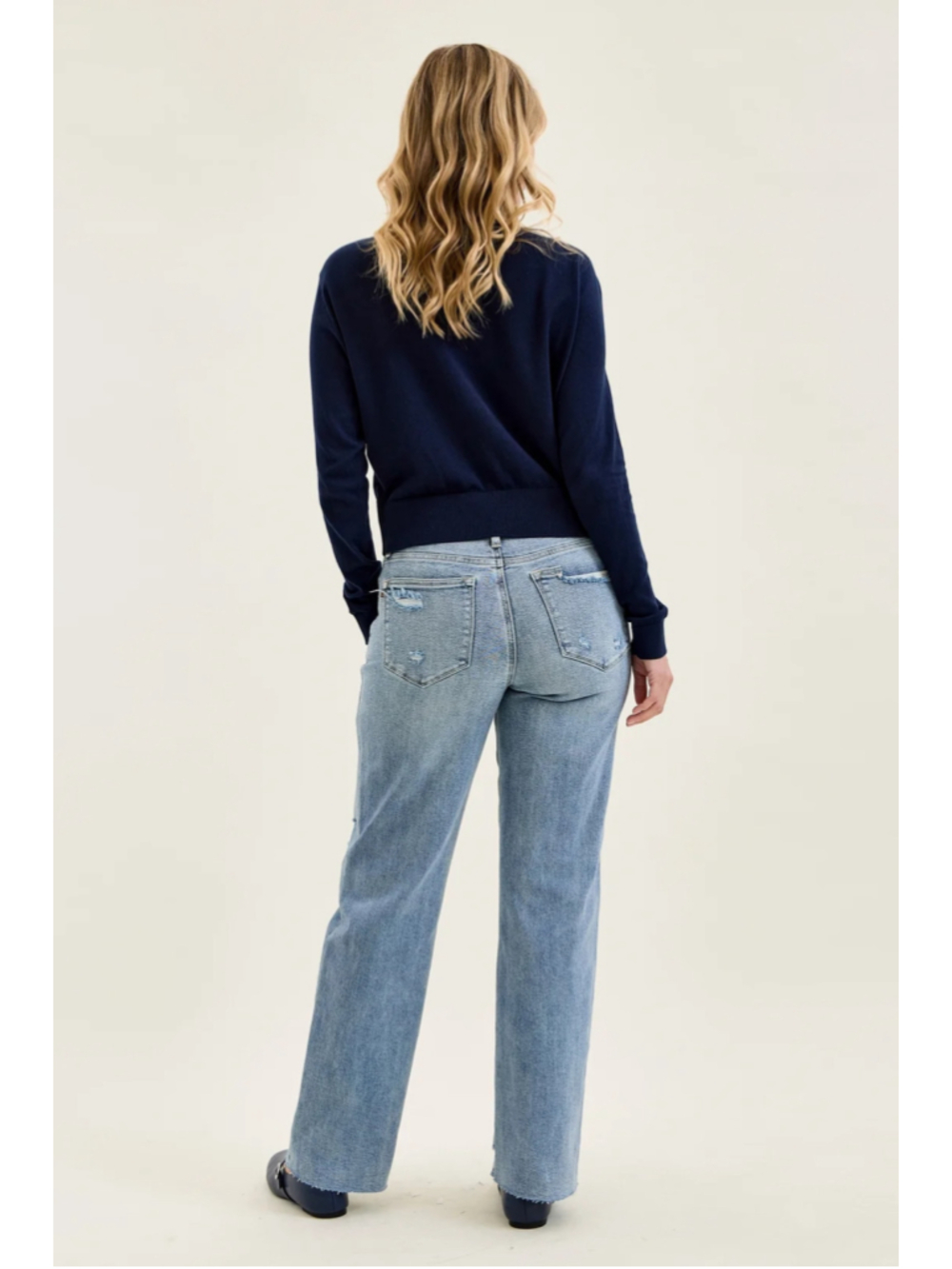 Women's Judy Blue 90’s Straight Leg Destructed Jeans Size 28 - Picture 3 of 14